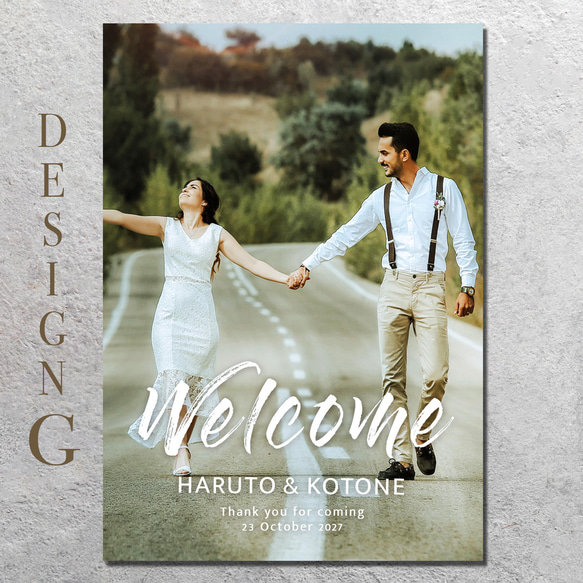 全15種 ウェルカムボード 写真入れデザイン【完成データプレゼント】 8枚目の画像