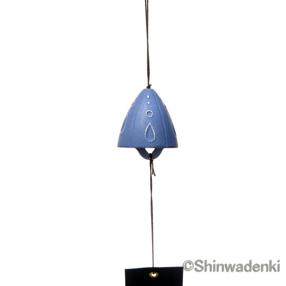 南部鉄器 風鈴 夕立（銀/紫紺） 日本製 1枚目の画像