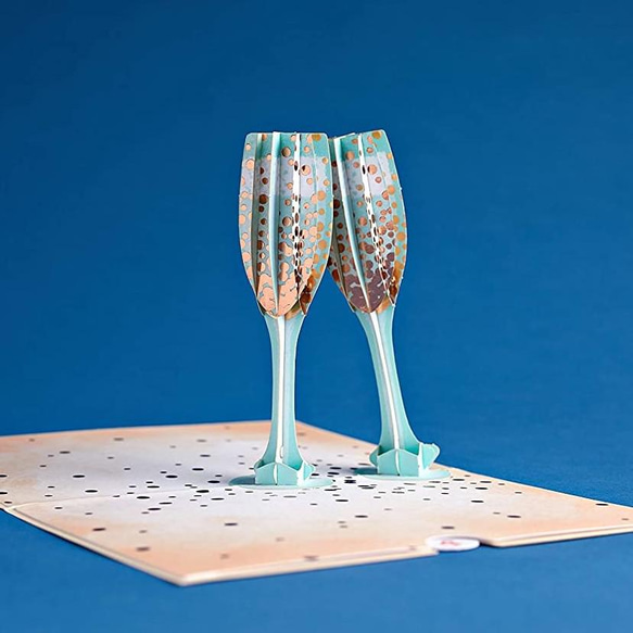 ポップアップグリーティングカード　Champagne Toast 1枚目の画像