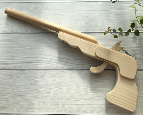 ゴム鉄砲 手作り DIY 竹材 拳銃 ピストル木彫り ゴム鉄砲 手作り DIY