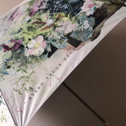 【予約〆切8月末日】日本製　晴雨兼用の傘　クリスマスローズとジャスミン 6枚目の画像