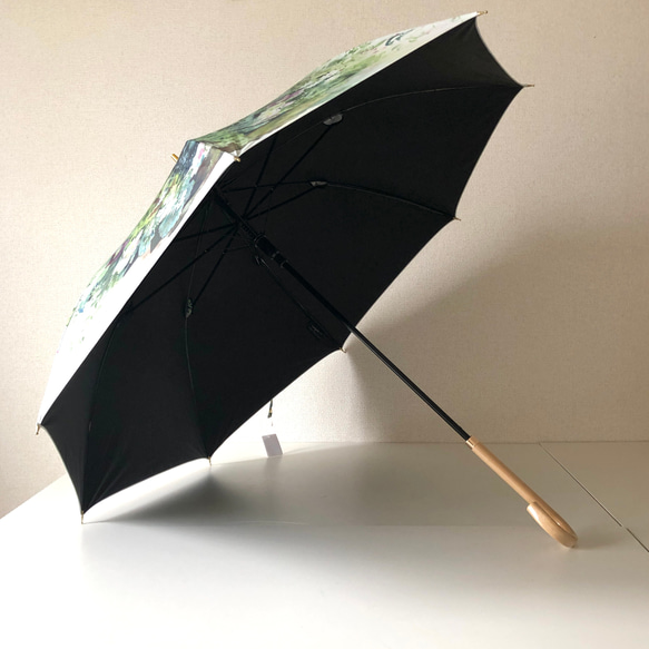 【予約〆切8月末日】日本製　晴雨兼用の傘　クリスマスローズとジャスミン 14枚目の画像