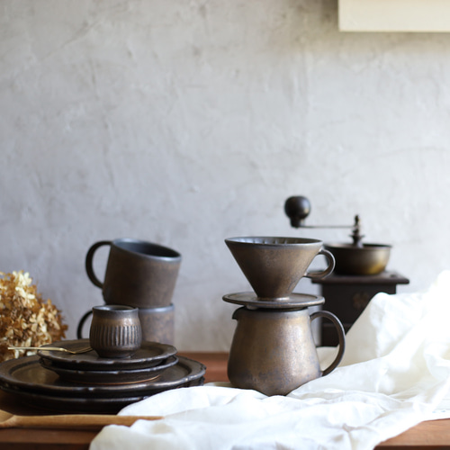 金属のような風合い ティーポット コーヒーサーバー ポット 鳥みたいな