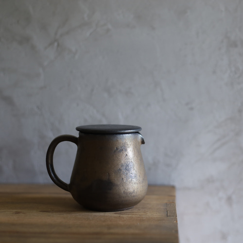 金属のような風合い ティーポット コーヒーサーバー ポット 鳥みたいな