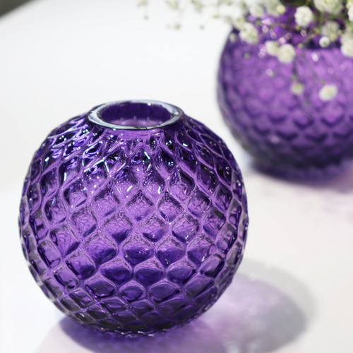 ナチュリラ掲載作品 「Frutta一輪挿しM（クラシックパープル）」本紫色