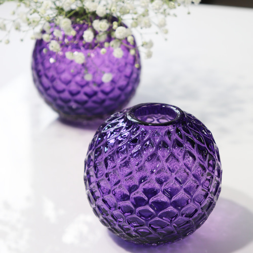 ナチュリラ掲載作品 「Frutta一輪挿しM（クラシックパープル）」本紫色