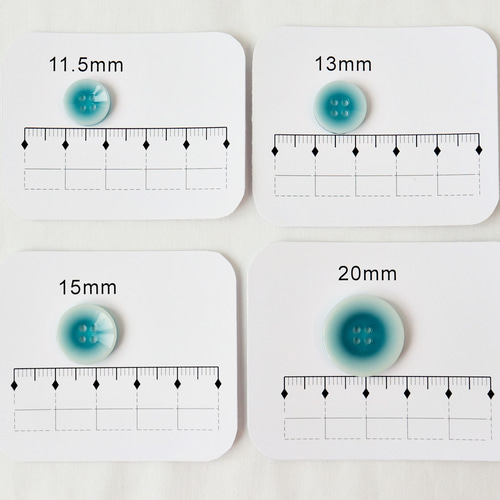 かき氷カラーボタン エメラルドパイン 11.5mm・13mm・15mmまたは20mm