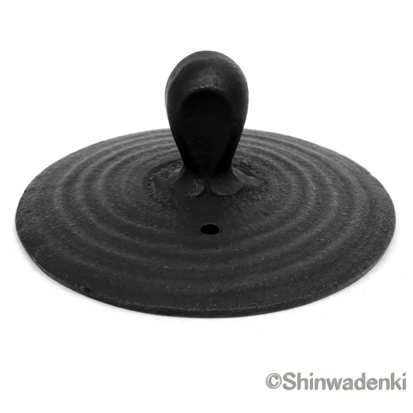 南部鉄器 鉄瓶 刷毛目（黒仕上げ）0.6L 内面素焼き・酸化被膜仕上 日本製 ガス対応 6枚目の画像