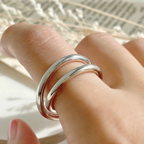 ☆人気の立体感サークルリングsilver925☆2735A 指輪・リング Ringo