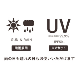 防紫外線折疊雨傘黑色手錶 99.9% 防紫外線 163411 晴天雨天都適合 竹柄 第6張的照片