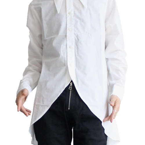 バリモアカラー仕様ロングテールドレスシャツ シャツ albino