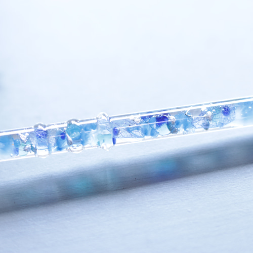 水中花のガラスペン～アクアブルー～＊ガラスペン置き付き＊ハー