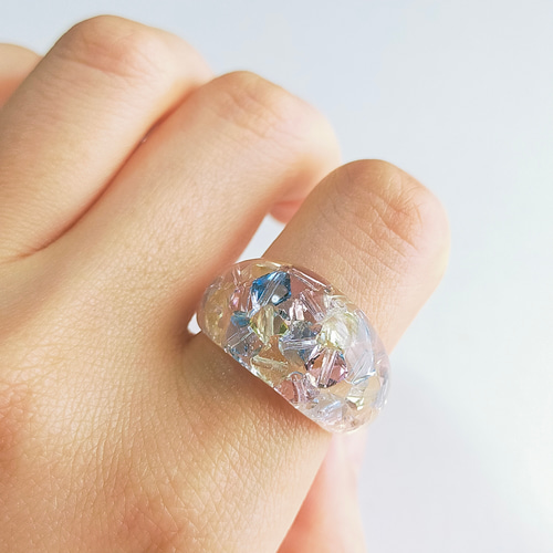 美品 SWAROVSKI スワロフスキー ニルヴァーナ ブルー リング