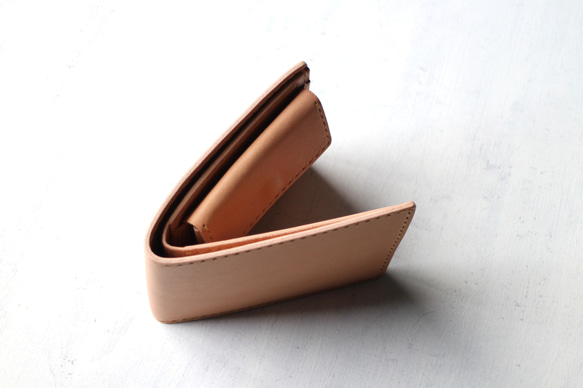 【受注生産品】二つ折り財布 ～栃木ヌメ～ 4枚目の画像