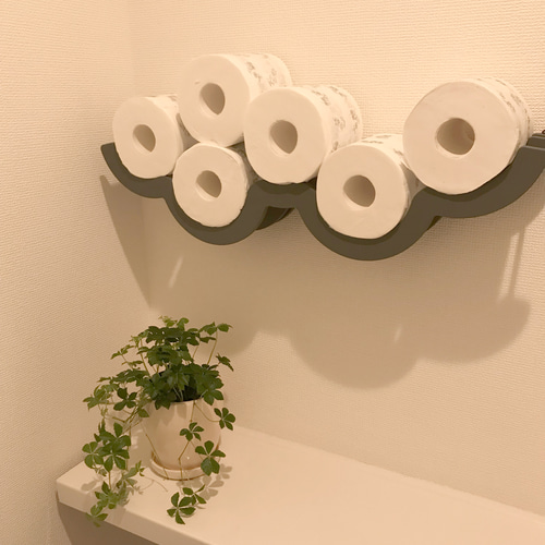 色が選べる☆なみなみのトイレットペーパーホルダー バス