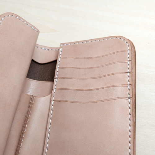 財布 ミドルウォレット 二つ折り クロムエクセル/ヌメ革 バーガンディ