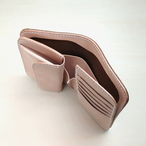 財布 ミドルウォレット 二つ折り クロムエクセル/ヌメ革