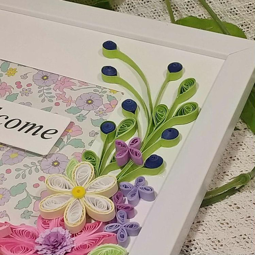 再販」ペーパークイリング・フォトフレーム06（Welcome）プレート付