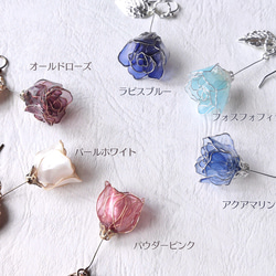 old rose pierced earring /clipped on earring 第7張的照片