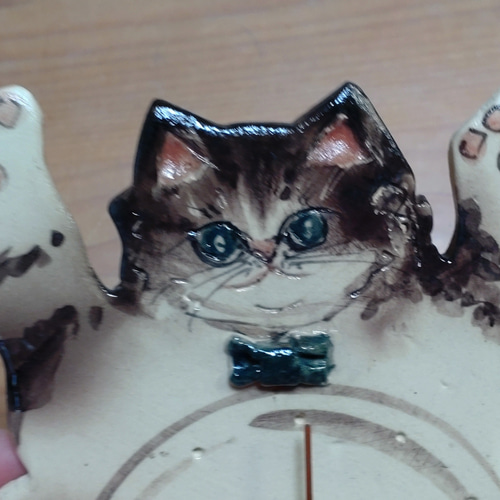 作家物 時計 鉄鋳物 鉄黒染め 猫 キャット 置き時計 高さ46cm　オブジェ imgrc0101333815.jpg