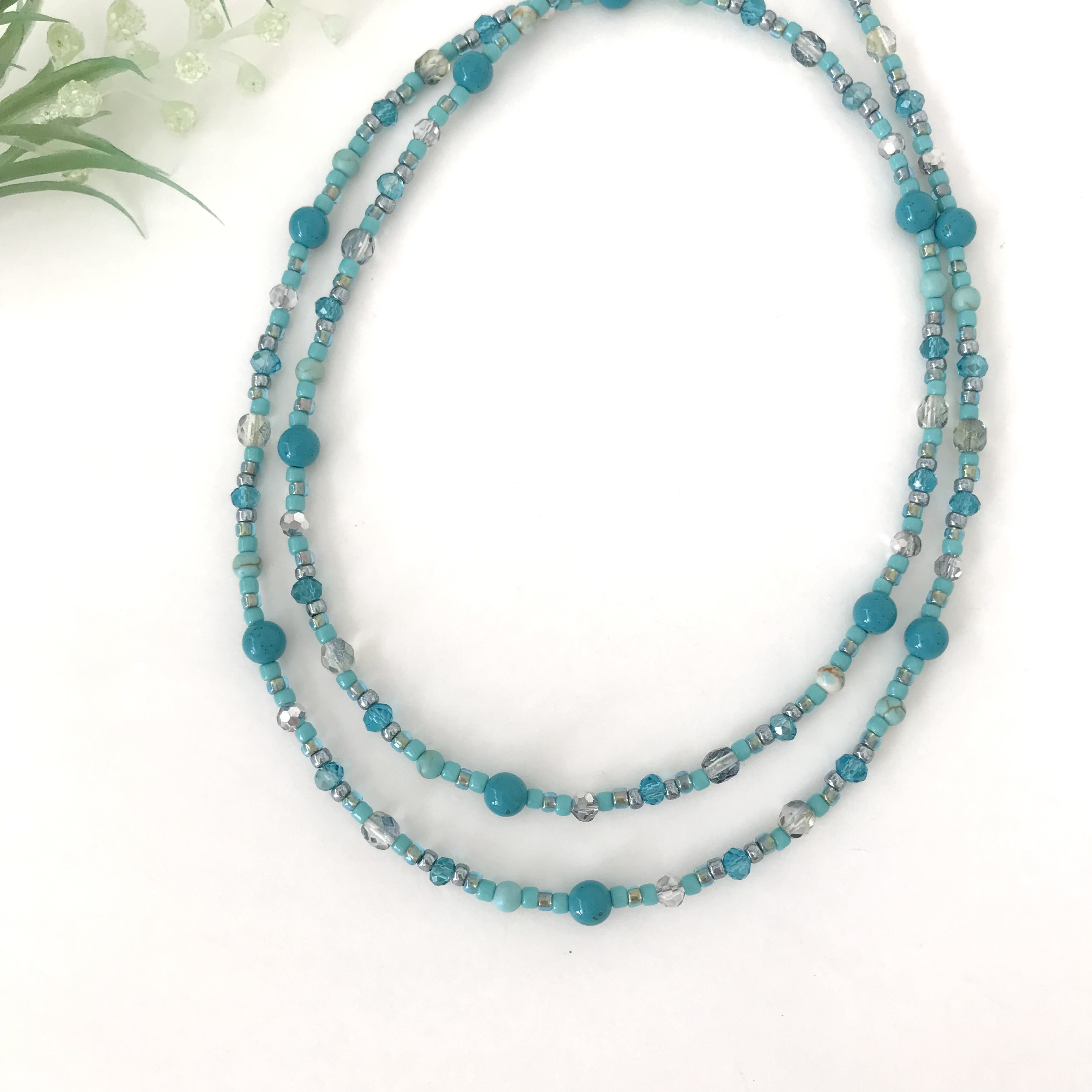 ターコイズビーズネックレスとペンダントセット ターコイズビーズネックレスとペンダントセット ターコイズ