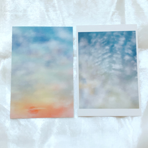 【①空10種】 ポストカード  青空　夕陽　朝日　雲　雨雲　入道雲　太陽　光　雲の流れ 4枚目の画像