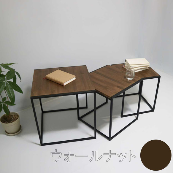 Square stacking table（サイドテーブル/テレワーク/机/アイアン/ローテーブル/カフェテーブル） 10枚目の画像