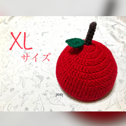 別フリマ好評♡再販】XLサイズ 赤りんご帽子•どんぐり帽子・毛糸 帽子 