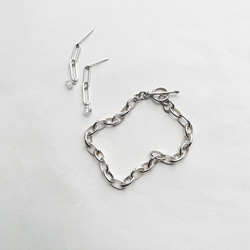 シルバーチェーン ブレスレットSV925 Silver chain bracelet /Oval 5枚目の画像