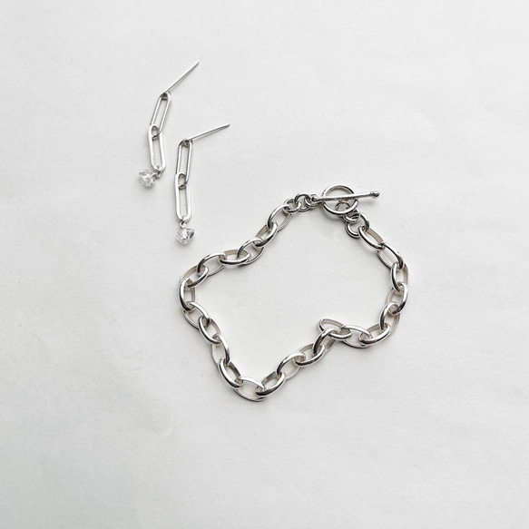 シルバーチェーン ブレスレットSV925 Silver chain bracelet /Oval 5枚目の画像