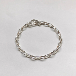 シルバーチェーン ブレスレットSV925 Silver chain bracelet /Oval 2枚目の画像