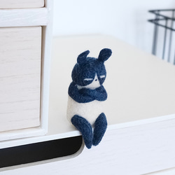 うたたねウサギ：navy【羊毛フェルト】 羊毛フェルト hikidashi no oku