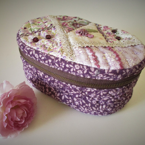 キット☆ソーイングケース クレイジーのソーイングケース パッチワーク