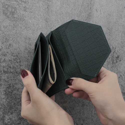 small wallet【ダークシルバー】 三つ折り財布 chi.wata 通販 10116238