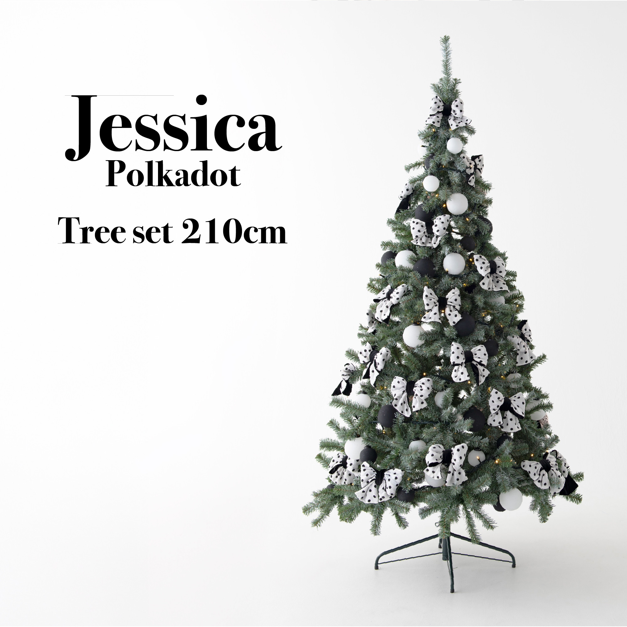 210cmツリーセット｜ジェシカ・ポルカドット｜Natale(ナターレ)｜クリスマス