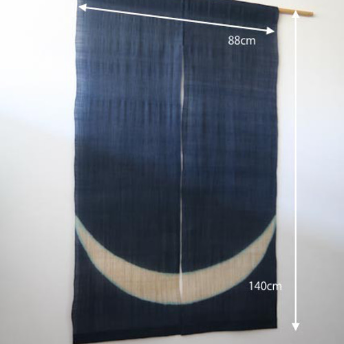 暖簾 のれん N-2201_140 墨染 本麻 88x140cm 少し長め タペストリー