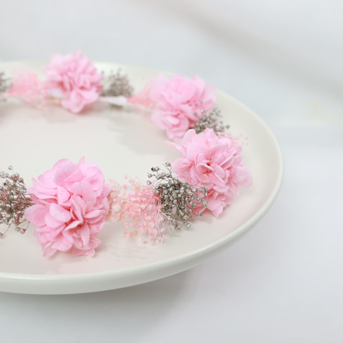 花冠 ピンク はなかんむり ハーフバースデー キッズlベビー 100日祝い  