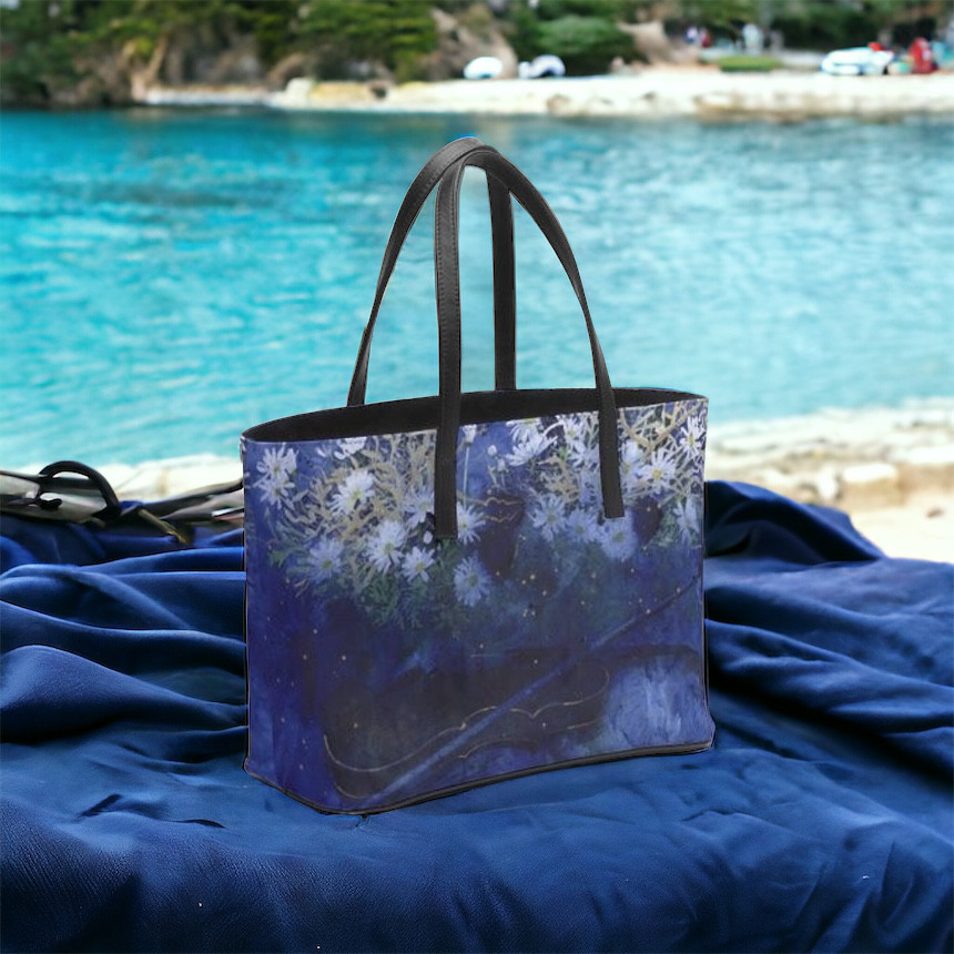 海の底で見る夢　切りっぱなし本革トートSサイズ