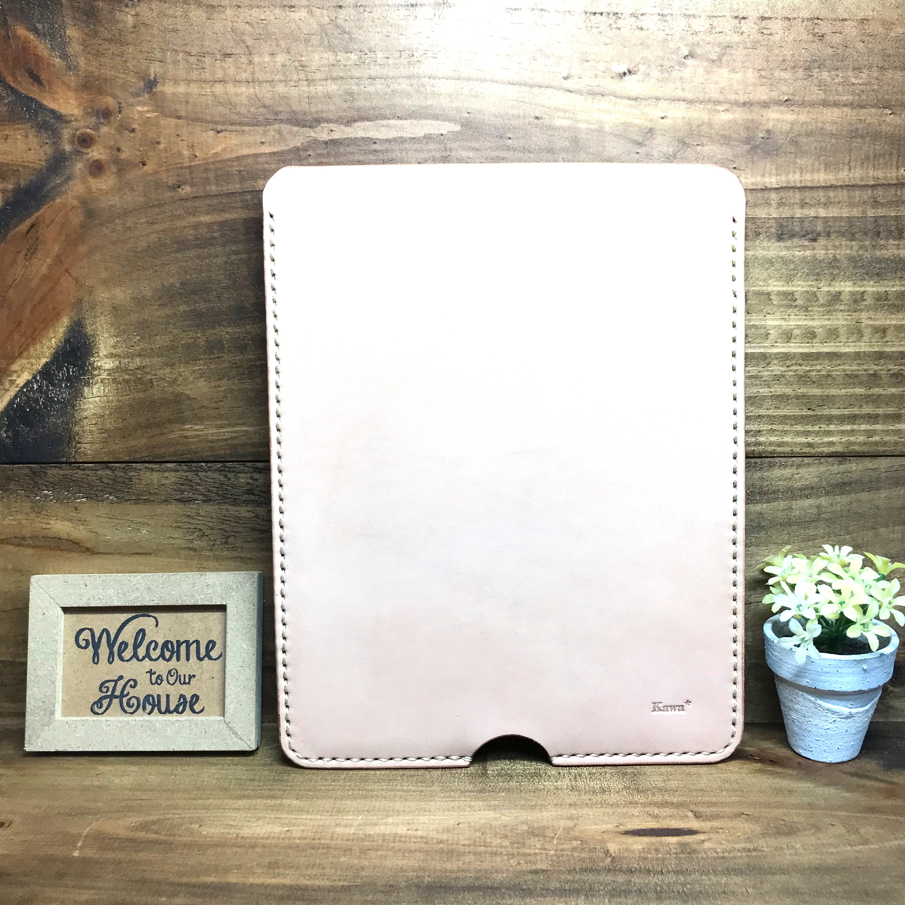 本革レザー iPadminiケース イタリアンレザー グリーン iPad mini 用 本革タブレットケース 栃木レザー ヌメ革 レザー