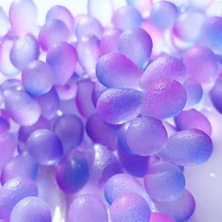 チェコ ビーズ ドロップ 6x9mm 10個 ブルー パープル デュアル エッチング フロスト ppnalia 4枚目の画像