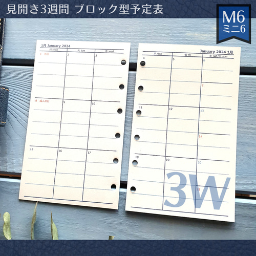 PLANNER M6バインダーリフィルセット システム手帳 リフィル M6 ミニサイズ専用 リフィルセット C