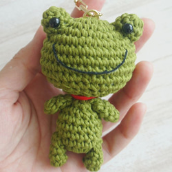 受注製作】無事にカエル♡かえるさんキーホルダー (シトロン
