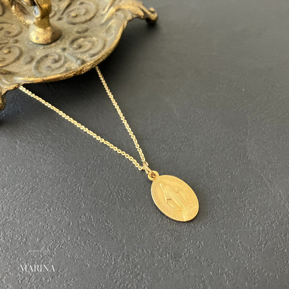 フランス奇跡のメダイのネックレス - gold chain #2 3枚目の画像