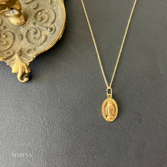 フランス奇跡のメダイのネックレス - gold chain #2 2枚目の画像