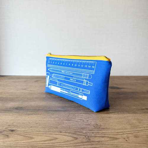 25%OFF！文房具柄ペンケース（ブルー） ペンケース oochi 通販