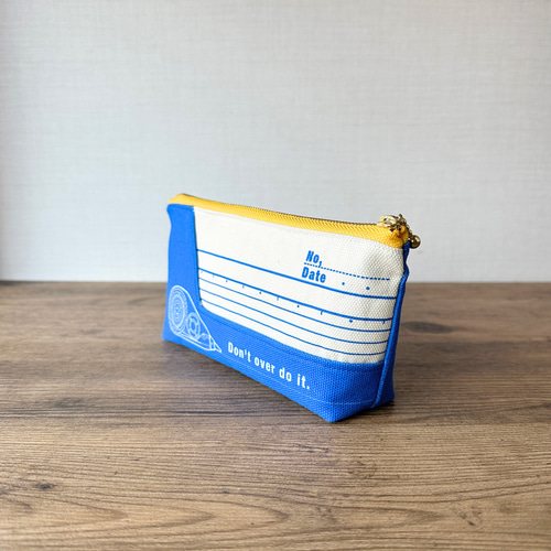 ☆220☆文房具柄〈水色〉ペンケース☆ハンドメイド ☆220☆文房具柄