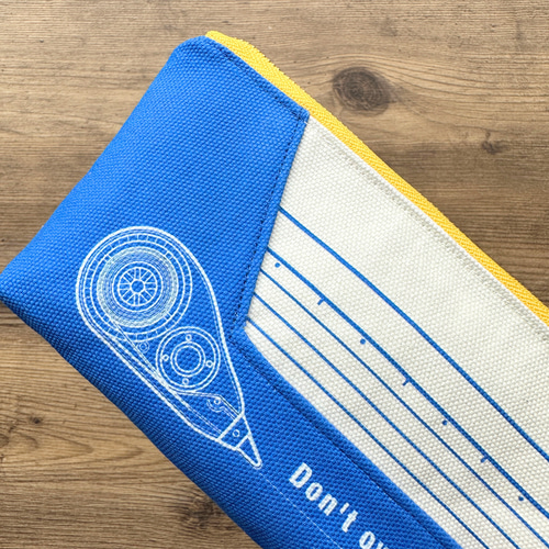 25%OFF！文房具柄ペンケース（ブルー） ペンケース oochi 通販