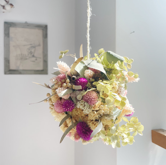 sale】アナベルとスターチスのフライングリース♡ 風を感じるブルー