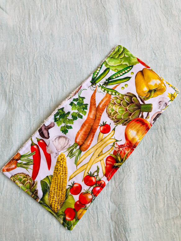 オーガニックコットン ハーフハンドタオル #野菜 3枚目の画像