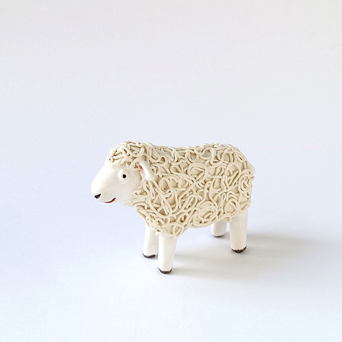 ちょこんと座ってるネズミさん （子）干支ミニ置物 陶器 その他置物